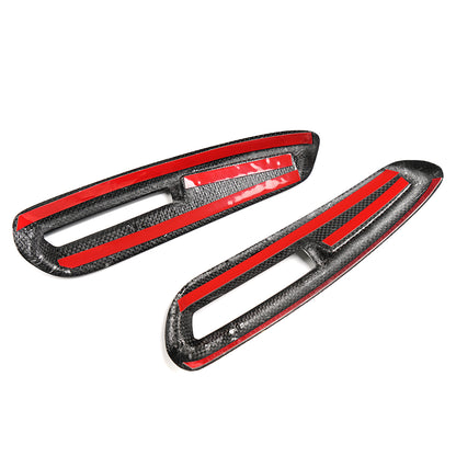 Dry Carbon Fiber Rear Bumper Reflectors Cover Trim for Honda Civic FL5 Type R 2023 2024 2025 2026