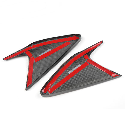 Real Dry Carbon Fiber Front Light Headlight Corner Cover Panel for LC500 LC500h Z100 Coupe Convertible 2018-2026