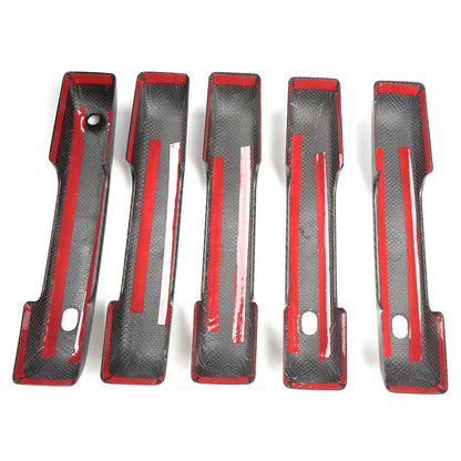 Carbon Fiber Side Doors & Tailgate Handle Covers with Smart Holes For Bronco Raptor 2021+