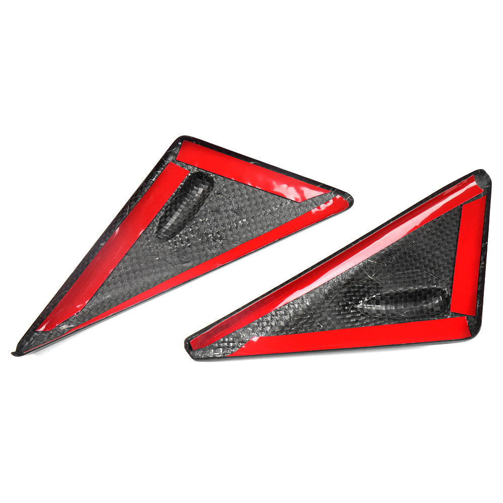 Real Dry Carbon Fiber Front Window Triangle Cover Trim For Lexus LC LC500 LC500h 2018 2019 2020-2026