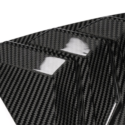 Rear Side Window Louvers Cover Trim For Genesis G70 Prestige IK Sport Advanced 2017 - 2025, Prepreg Dry Carbon Fiber