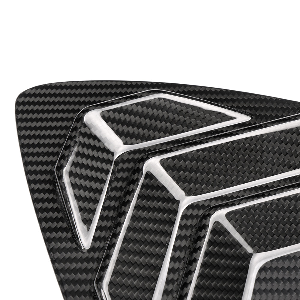 Rear Side Window Louvers Cover Trim For Genesis G70 Prestige IK Sport Advanced 2017 - 2025, Prepreg Dry Carbon Fiber