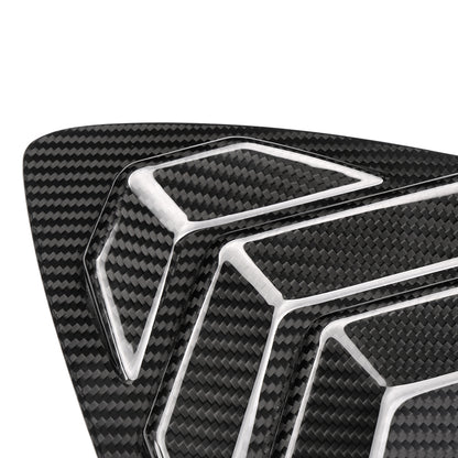 Rear Side Window Louvers Cover Trim For Genesis G70 Prestige IK Sport Advanced 2017 - 2025, Prepreg Dry Carbon Fiber