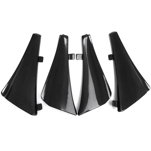 Carbon Fiber Mudguard Fender Trim For Corvette C8 Stingray Coupe Convertible Z51 E-Ray 2020-2025, Front & Rear Wheel Mud Flaps Splash Guard
