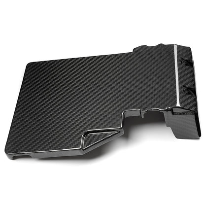 True Carbon Fiber Engine Battery Fuse Box Cover Trim For Ford Mustang S650 Dark Hose GT 2024 2025