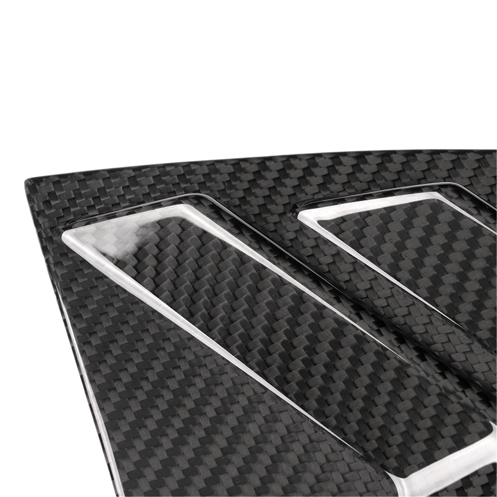 Rear Side Window Louvers Cover Trim For Genesis G70 Prestige IK Sport Advanced 2017 - 2025, Prepreg Dry Carbon Fiber