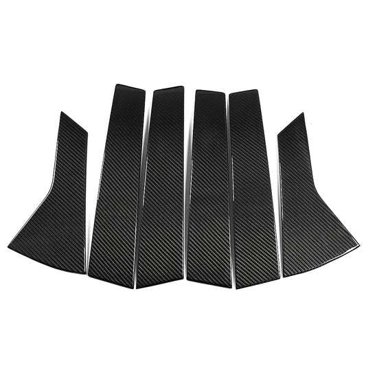 Dry Carbon Fiber Door Window B Pillar Post Trim For Acura Integra A-Spec Type S 2023 2024 2025, Side Window B Post Panels 6PCS