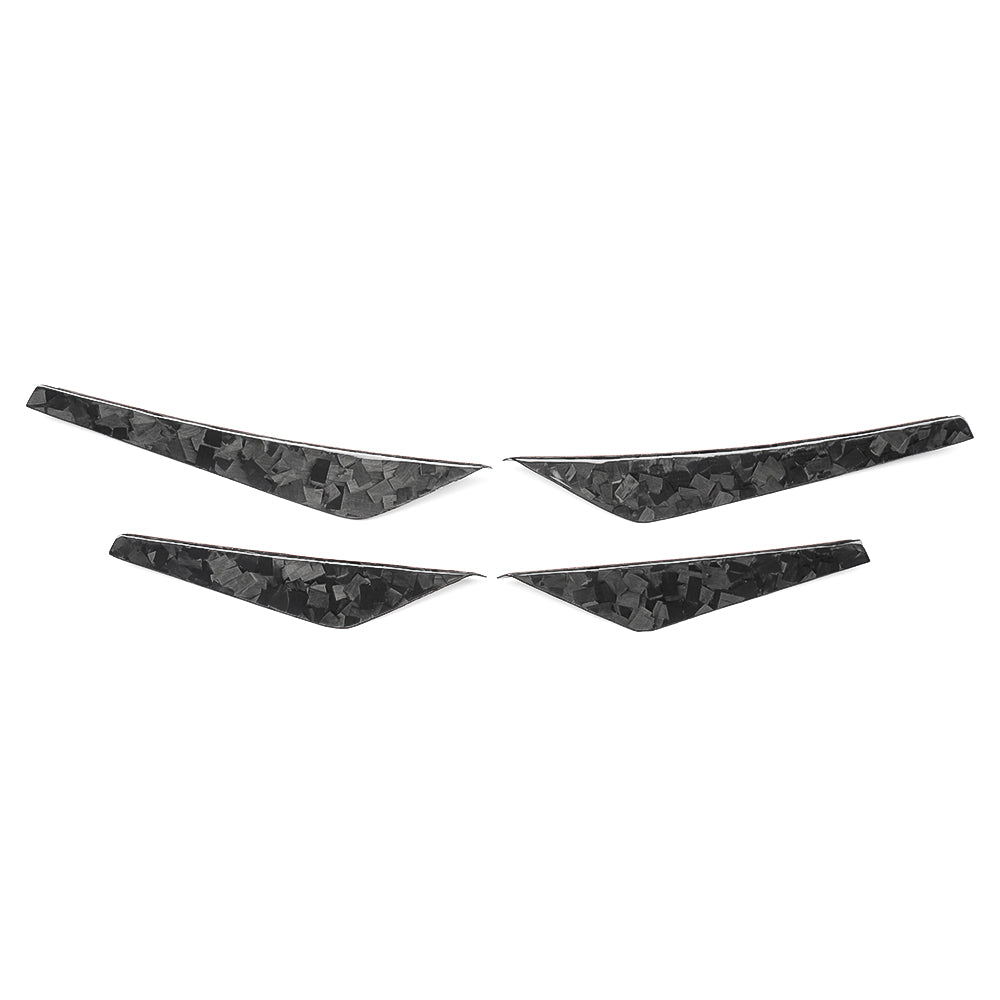 Real Dry Carbon Fiber Front Bumper Canards Trim for Lexus LC500 LC500h 2018-2026 Front Side Aero Fins Cover