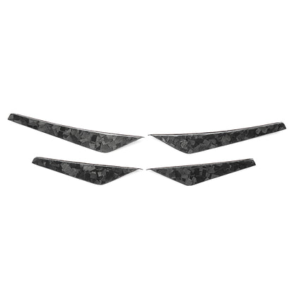 Real Dry Carbon Fiber Front Bumper Canards Trim for Lexus LC500 LC500h 2018-2026 Front Side Aero Fins Cover