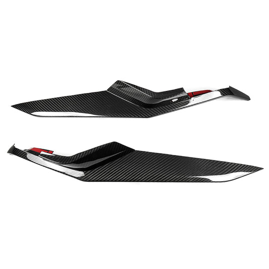 Dry Carbon Fiber Front Bumper Canard Splitters For Corvette C8 Z06 Z07 2023 2024 2025, Exterior Trim