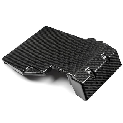 True Carbon Fiber Engine Battery Fuse Box Cover Trim For Ford Mustang S650 Dark Hose GT 2024 2025