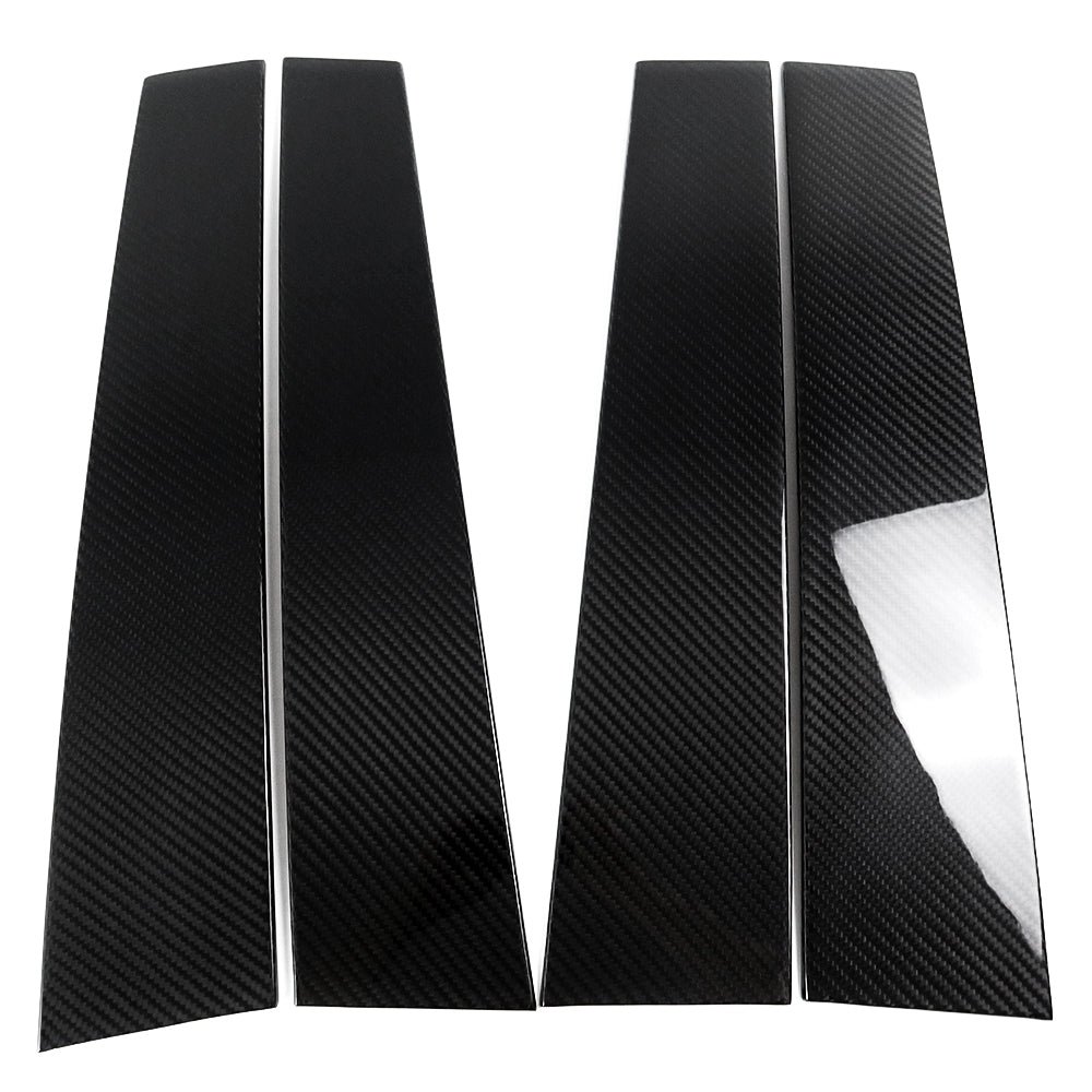 Real Carbon Fiber B Pillar Panel Cover For RAM TRX 1500 Rebel Laramie Longhorn Tradesman Limited 2019-2024