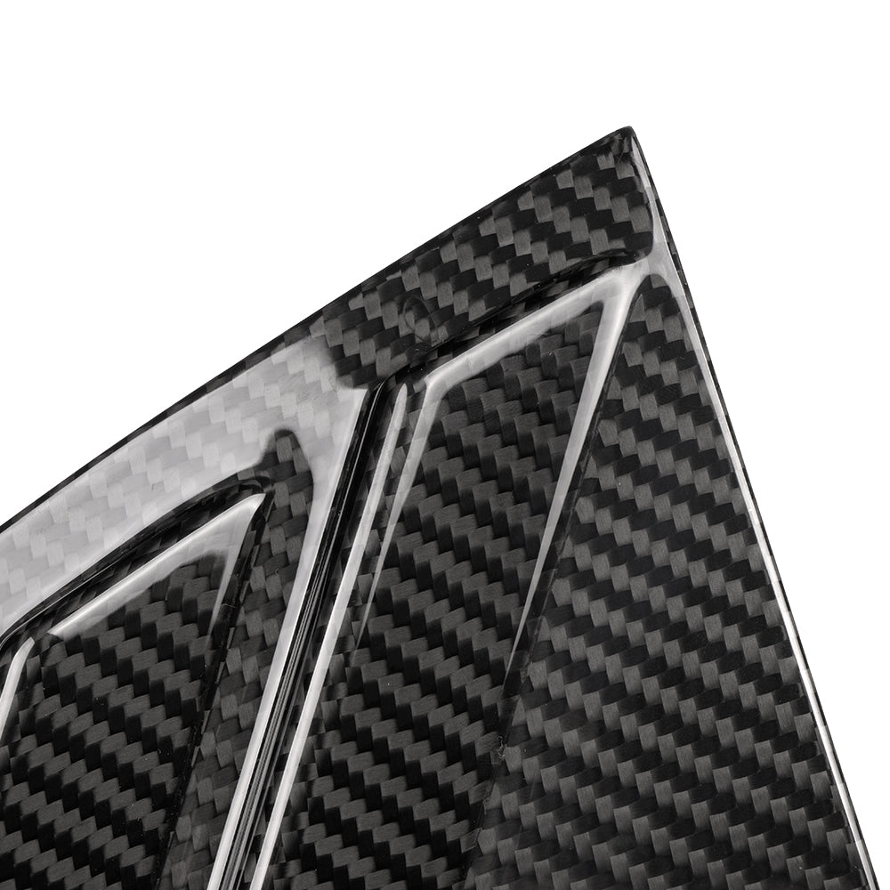 Rear Side Window Louvers Cover Trim For Genesis G70 Prestige IK Sport Advanced 2017 - 2025, Prepreg Dry Carbon Fiber