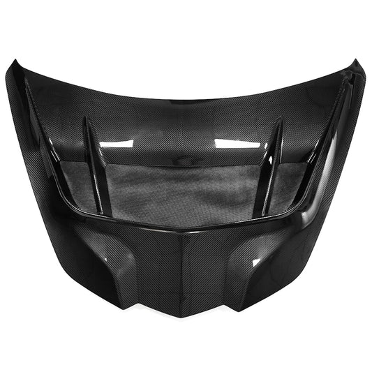 ZR1 Style Dry Carbon Fiber Front Engine Hood Cover For Corvette C8 Stingray Z06 ZR1 2020-2025, Replacement