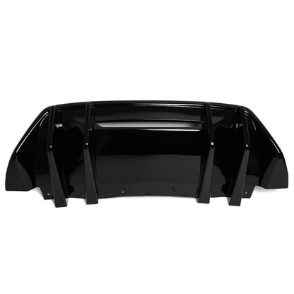 For Mustang S650 GT EcoBoost Rear Bumper Diffuser ABS Glossy Black Carbon Fiber Look