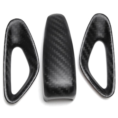Dry Carbon Fiber 3PCS Gear Shift Knob Trim Covers For Lotus Emira AT I4 V6 Sports 2022 2023 2024 2025