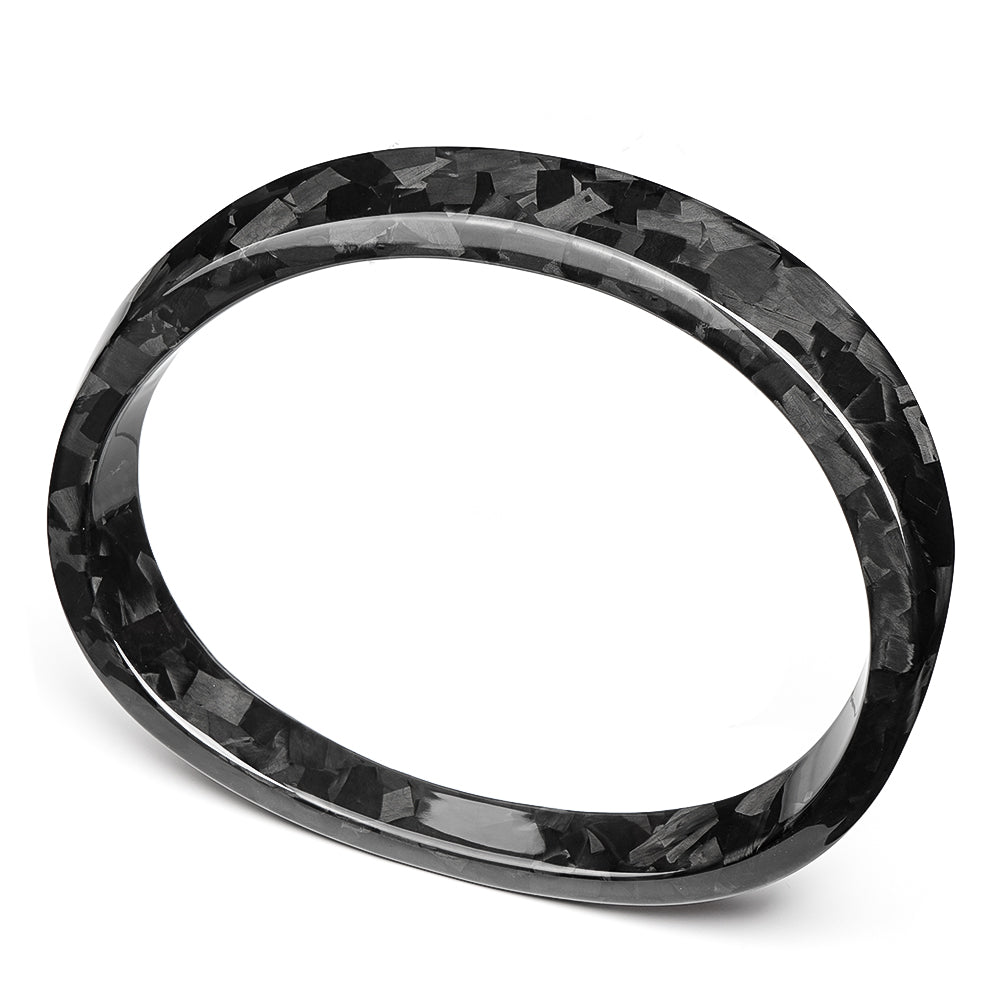Real Dry Carbon Fiber Front Grille Emblem Ring Trim for Lexus LC500 LC500h Z100 2018-2026 Exterior Badge Decoration Cover