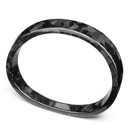 Real Dry Carbon Fiber Front Grille Emblem Ring Trim for Lexus LC500 LC500h Z100 2018-2026 Exterior Badge Decoration Cover