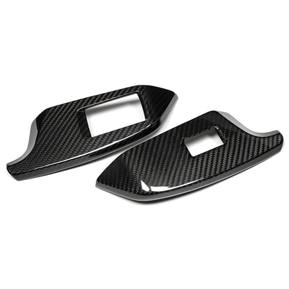 Dry Carbon Fiber Window Lift Switch Button Cover Trim For Toyota GR Yaris RS RZ Morizo 2025 2026, Inner Door Window Decor