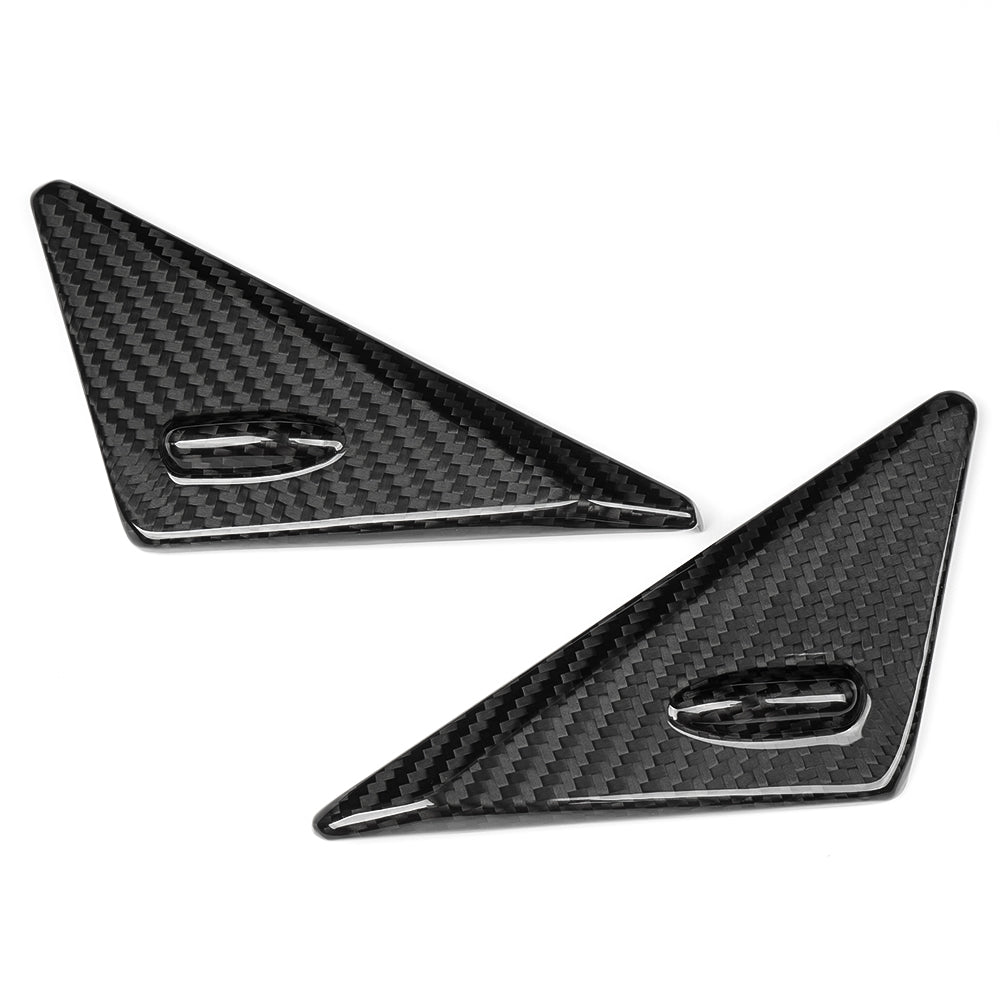 Real Dry Carbon Fiber Front Window Triangle Cover Trim For Lexus LC LC500 LC500h 2018 2019 2020-2026